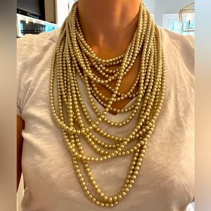 Layered 16-strand Faux Pearl Necklace - perfect glam accessory!